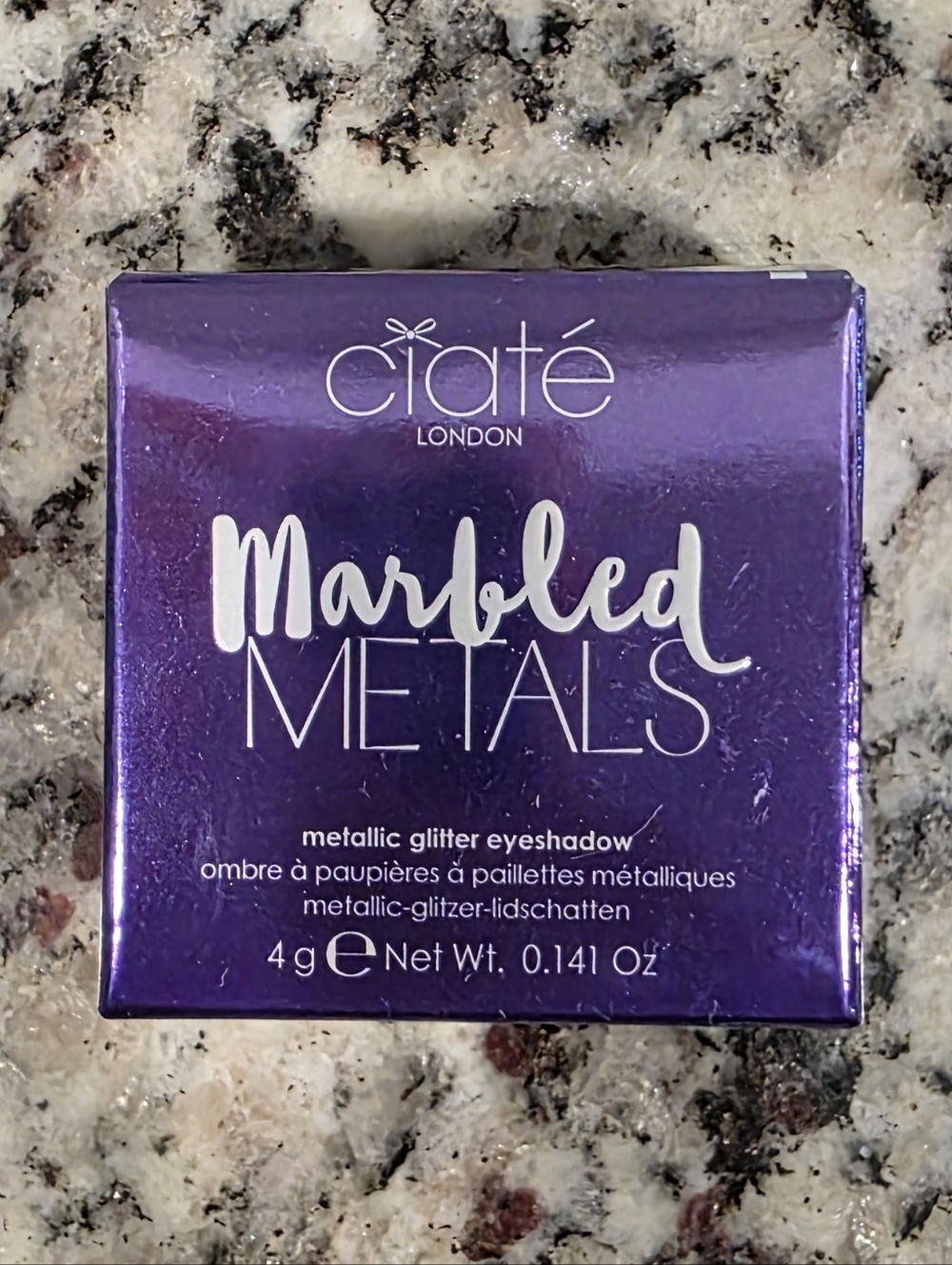Ciate London Marbled Metals Metallic Glitter Eyeshadow In Wicked NIB